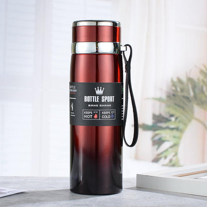 Vacuum Insulated Stainless Steel Sports Water Bottle with Strap