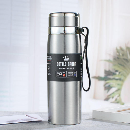 Vacuum Insulated Stainless Steel Sports Water Bottle with Strap