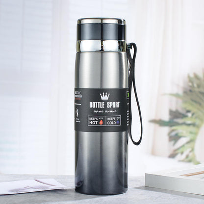 Vacuum Insulated Stainless Steel Sports Water Bottle with Strap