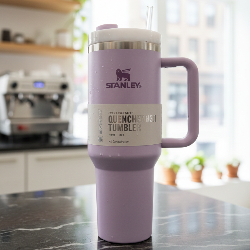 Stanley 40oz Stainless Steel Vacuum Insulated Tumbler with Straw