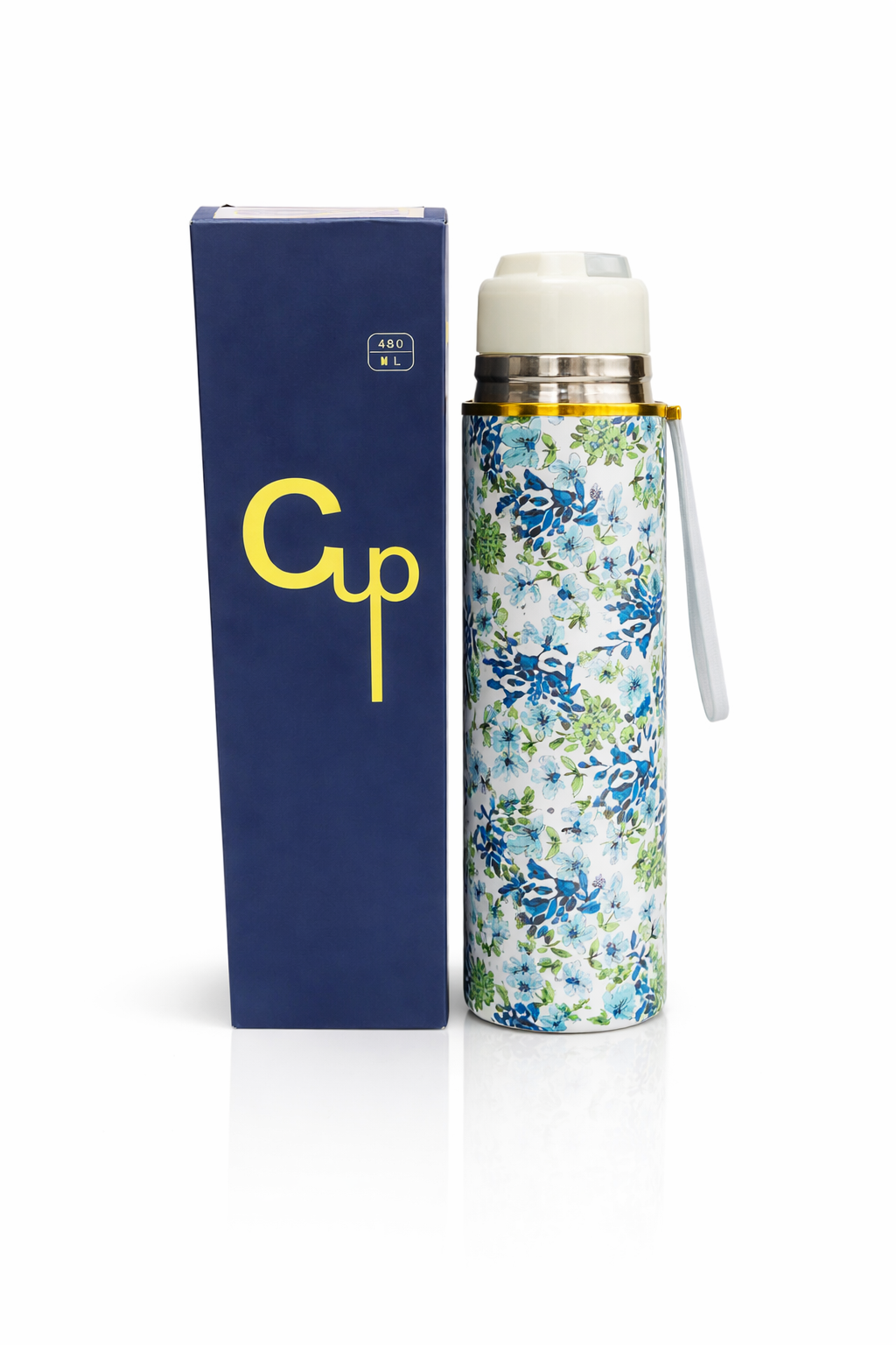 Stylish Printed Stainless Steel Water Bottle 650ML with Box