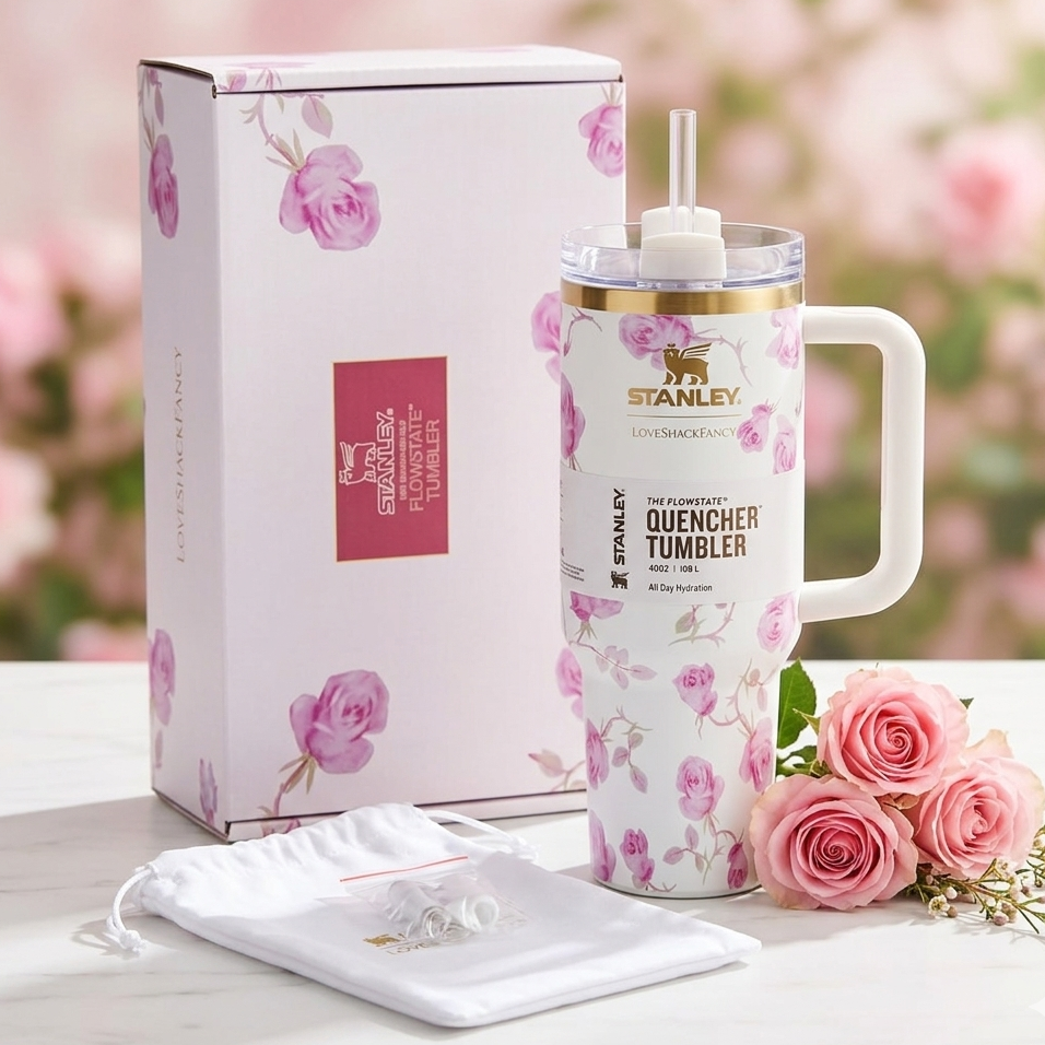 Stanley x LoveShackFancy 40oz Quencher H2.0 Floral Tumbler