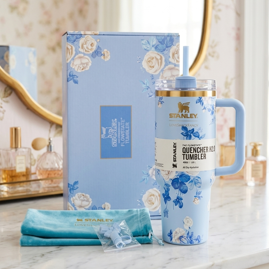 Stanley x LoveShackFancy 40oz Quencher H2.0 Floral Tumbler
