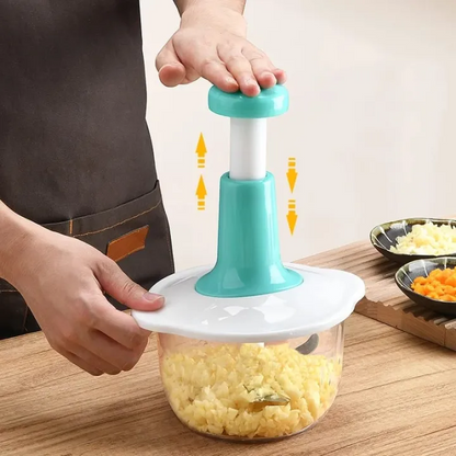 1.5L Manual Push Chopper – Multipurpose Hand Press Food Chopper