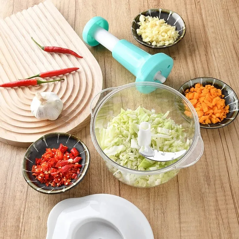 1.5L Manual Push Chopper – Multipurpose Hand Press Food Chopper