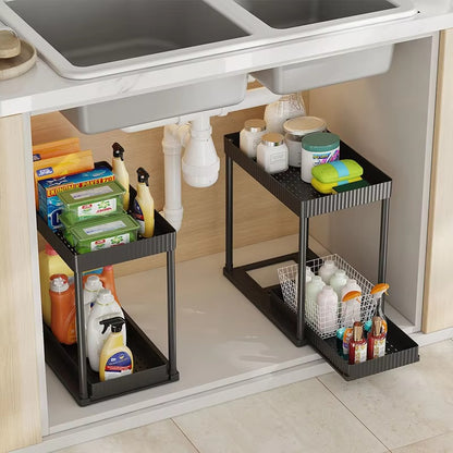 Multi-Functional Kitchen Storage Shelf – Rust-Proof Carbon Steel Organizer