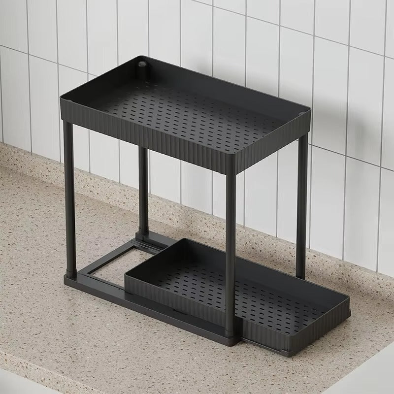 Multi-Functional Kitchen Storage Shelf – Rust-Proof Carbon Steel Organizer