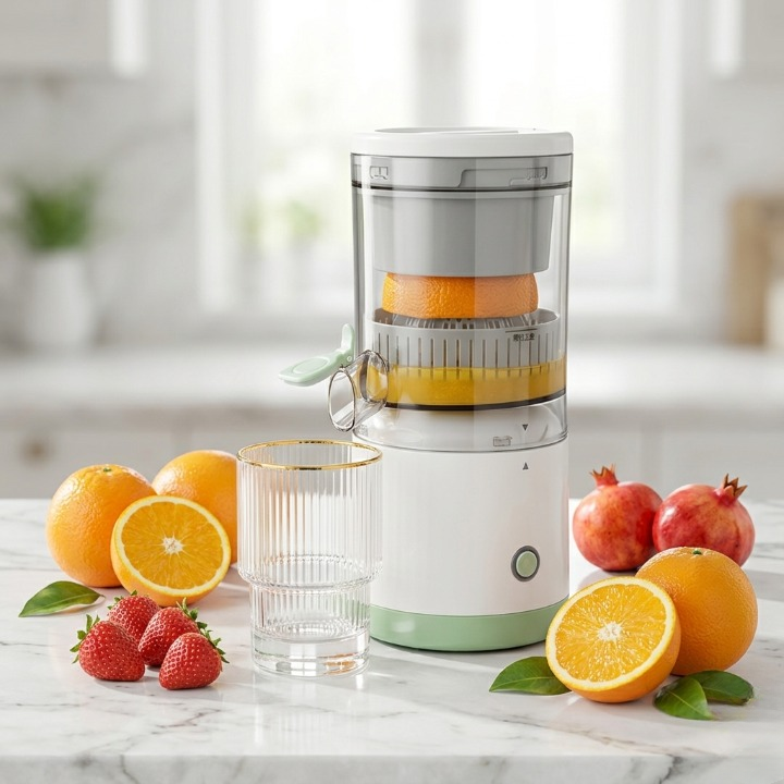 Rechargeable Portable Citrus Juicer – Wireless USB Electric Orange & Lemon Squeezer