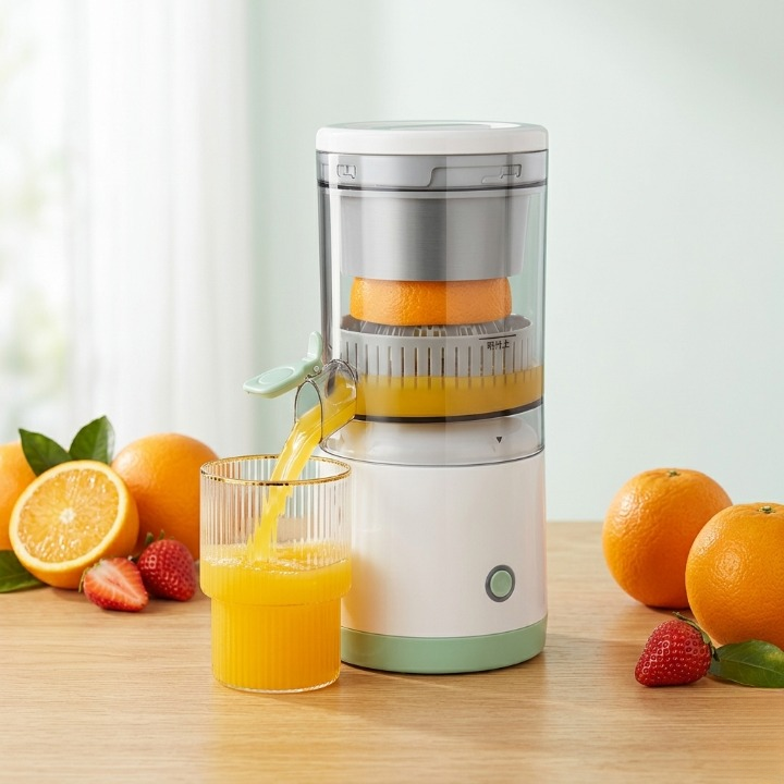 Rechargeable Portable Citrus Juicer – Wireless USB Electric Orange & Lemon Squeezer