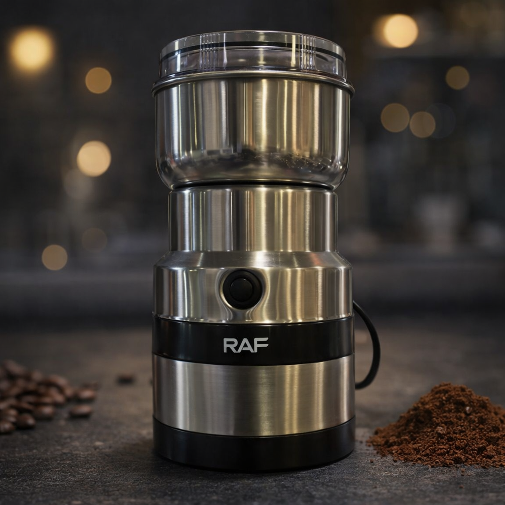 RAF Electric Coffee & Spice Grinder – 300W Stainless Steel Masala Grinder