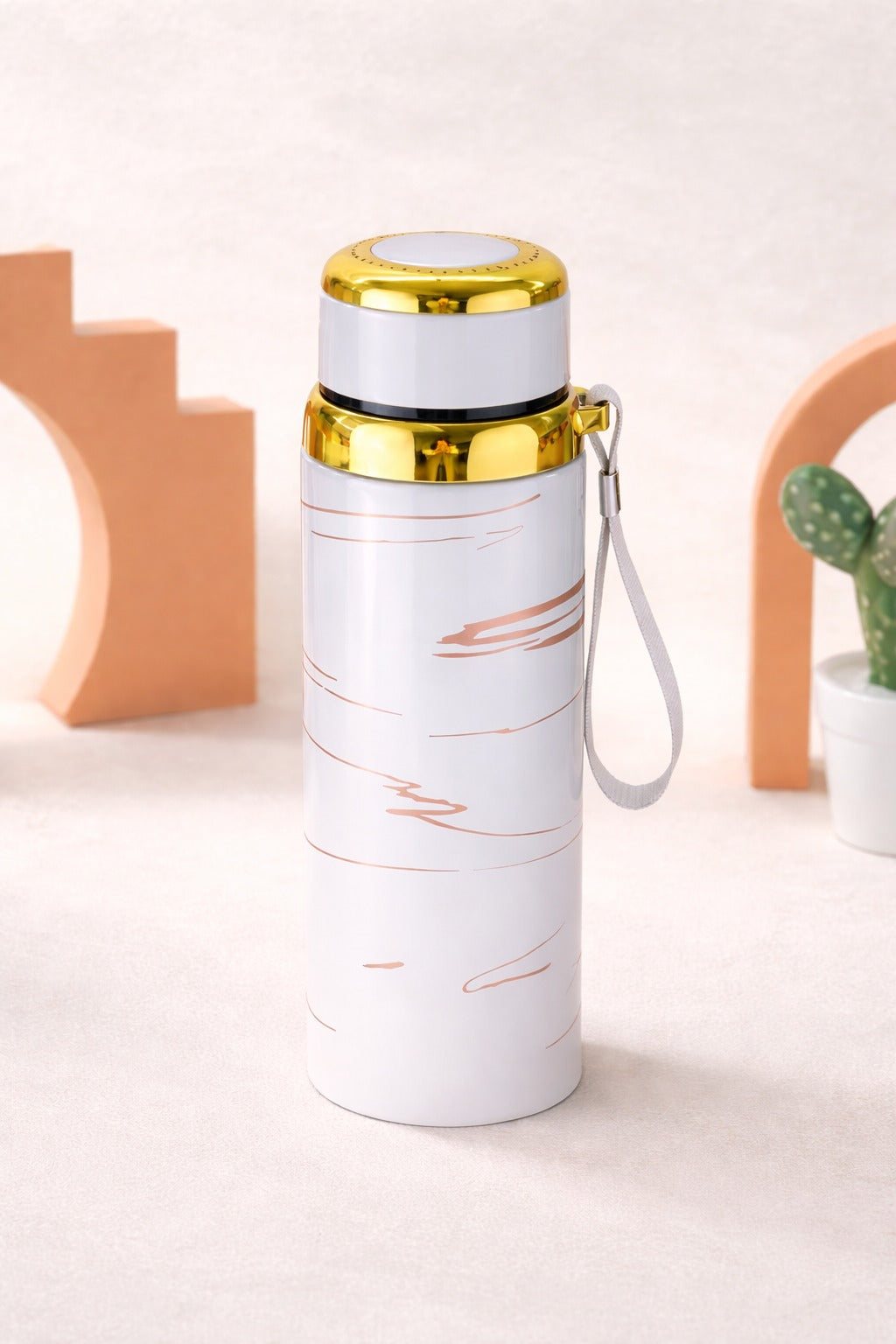 Luxury Marble Stainless Steel Water Bottle – Vacuum Insulated Thermal Flask
