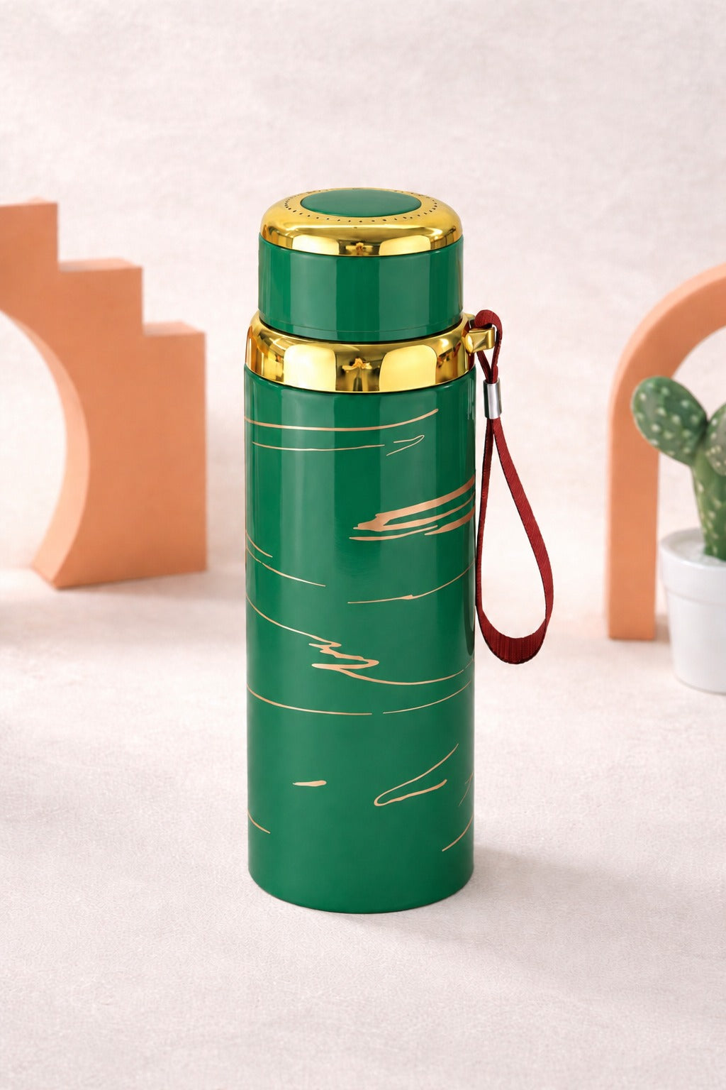 Luxury Marble Stainless Steel Water Bottle – Vacuum Insulated Thermal Flask